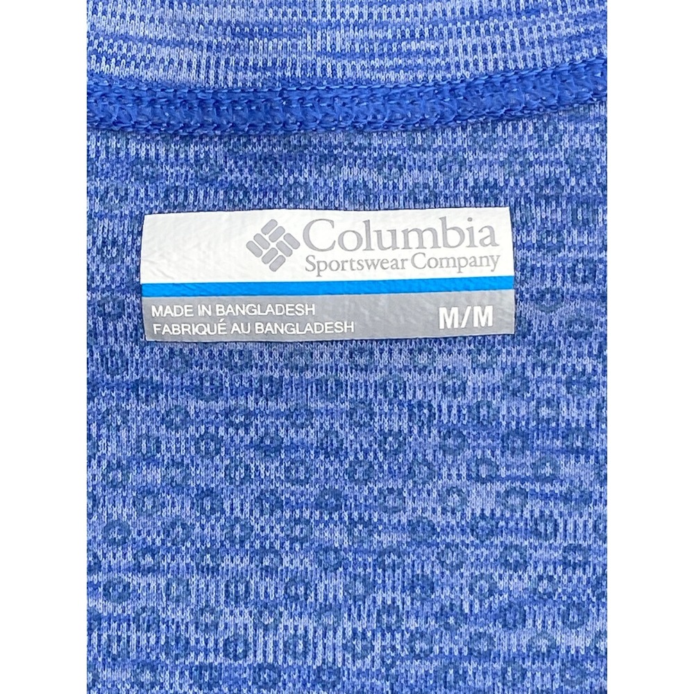 Columbia Omni-Freeze Womens Medium Blue Space Dye V-Neck Athletic T-Shirt - Picture 3 of 8